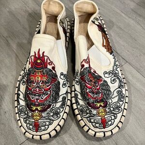 Unique Embroidered Slip-On Shoes